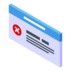 Restricted operating system icon. Isometric of restricted operating system vector icon for web design isolated on white background