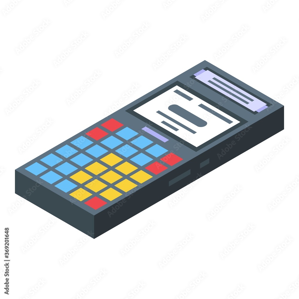 Aufkleber bus ticket payment control icon. isometric of bus ticket payment control vector icon for web design 