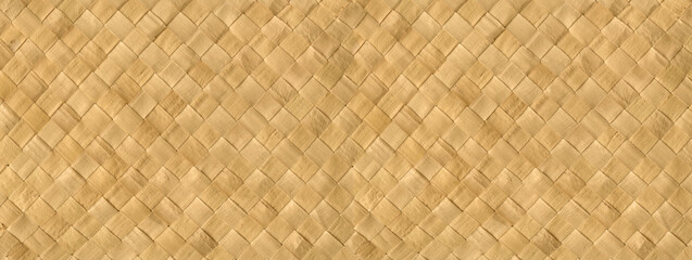 Woven bamboo mat texture banner