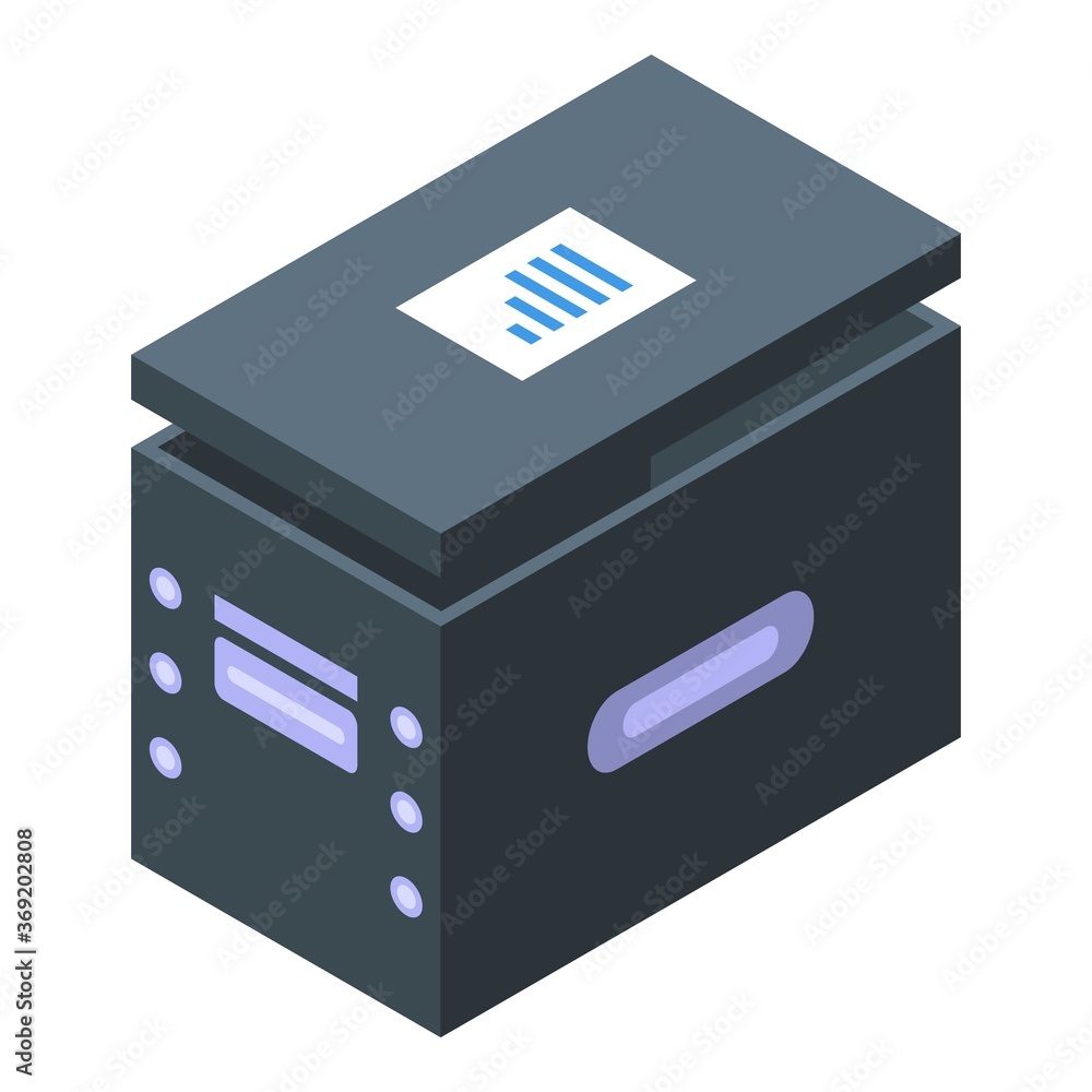 Aufkleber storage document box icon. isometric of storage document box vector icon for web design isolated on 