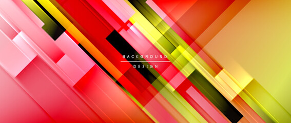 Dynamic lines on fluid color gradient. Trendy geometric abstract background for your text, logo or graphics