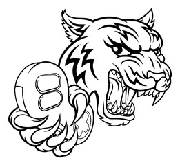 A tiger gamer player cartoon animal sports mascot holding a video game controller in its claw