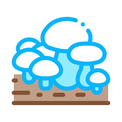 growing mushroom icon vector. growing mushroom sign. color symbol illustration