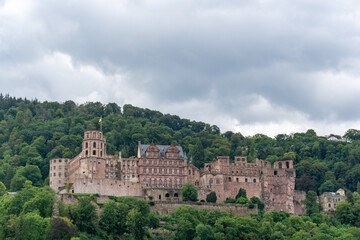 Fototapeta na wymiar view of the Heidelberg Palace ruins in the historic town