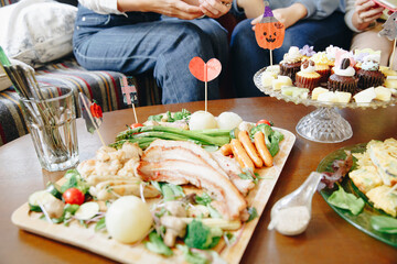 ハロウィンパーティーの料理