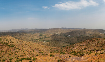 Fototapeta premium Mountain views near the Al-Hada tourist resort city in western Saudi Arabia