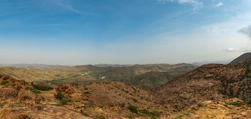 Mountain views near the Al-Hada tourist resort city in western Saudi Arabia
