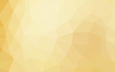 Light Yellow, Orange vector shining triangular background. A vague abstract illustration with gradient. Polygonal design for your web site.