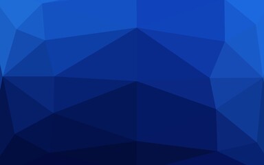 Dark BLUE vector abstract polygonal layout. Geometric illustration in Origami style with gradient. Triangular pattern for your business design.