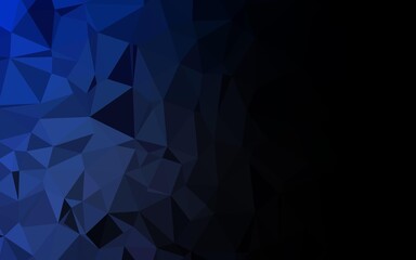 Dark BLUE vector low poly texture. Modern geometrical abstract illustration with gradient. Completely new design for your business.