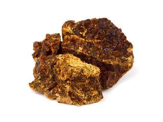 Bee Propolis Medicianal Ingredient Isolated on White.
