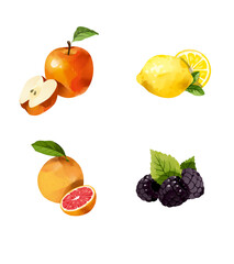 set of fruits