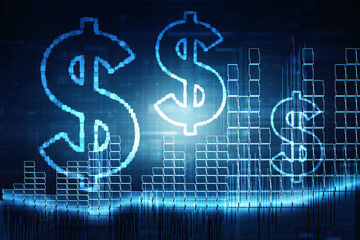 2d rendering usd Dollar symbol 