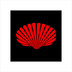 Modern Beauty Seashell Oyster Scallop Shell  Pearl Simple logo design