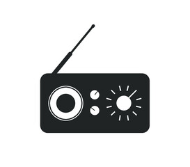 Radio icon. Vector radio. Old radio icon