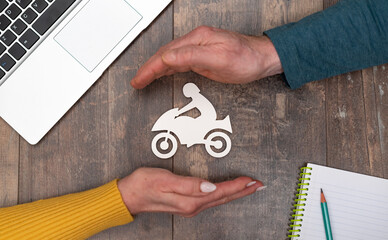 Concept of motorbike insurance