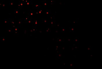 Dark Red vector backdrop with lines, circles, rhombus.