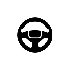 steering wheel icon vector symbol template