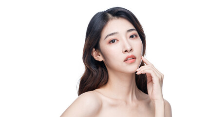 Naklejka premium Portrait Of Beautiful Woman in Studio