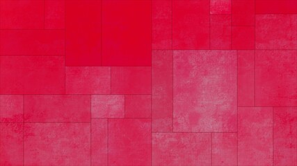 red pink color block isometric geometric pattern abstract background	