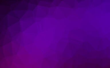Dark Purple vector polygon abstract layout. Geometric illustration in Origami style with gradient. Brand new design for your business.