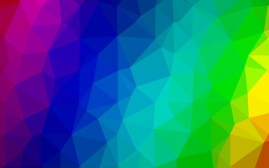 Fototapeta na wymiar Light Multicolor, Rainbow vector abstract polygonal layout. Glitter abstract illustration with an elegant design. Template for a cell phone background.