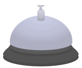Metallic hotel bell. vector illustration