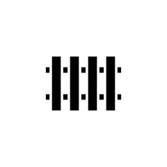 fence icon vector symbol template
