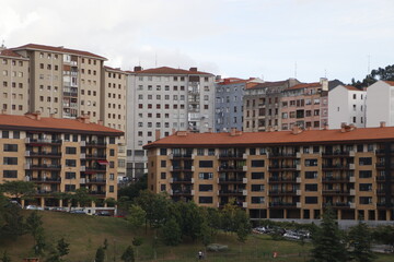 Fototapeta na wymiar Building in a neighborhood of Bilbao