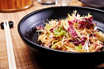 Japanese Style Assorted Vegetables Salad With Thousand Island dressing