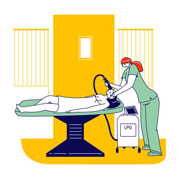 patient receiving lpg treatment in medical setting clip art preview