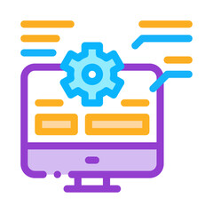 web site technician characteristics icon vector. web site technician characteristics sign. color symbol illustration