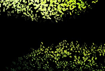 Dark Green vector pattern with chaotic shapes.