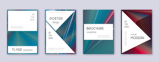 Fototapeta na wymiar Stylish brochure design template set. Red abstract