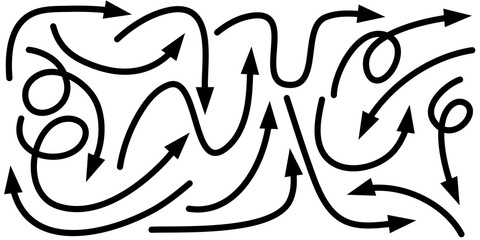 set of hand drawn arrows .Vector doodle design elements. Illustration on white background.for business infographic, banner, web and concept design.