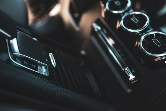 Closeup Of Modern Car Interior
