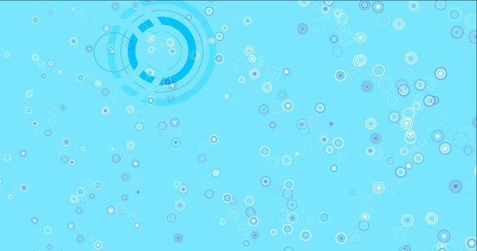 4K looping dark blue abstract animation with dots. Colorful fashion clip with gradient dots, circles. Movie for a cell phone. 4096 x 2160, 30 fps.