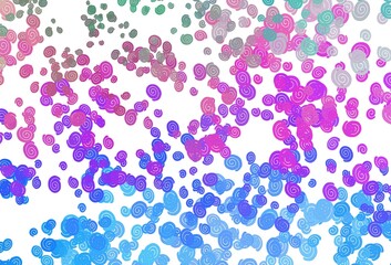 Light Multicolor, Rainbow vector pattern with bent ribbons.