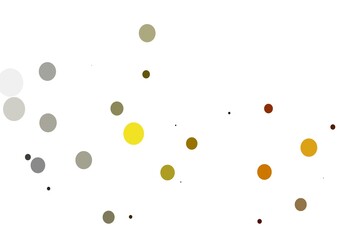 Light Yellow, Orange vector pattern with spheres.