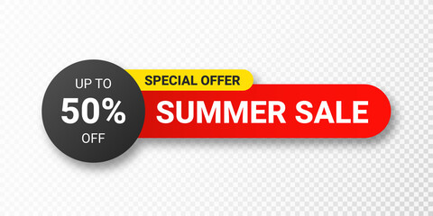 Sale sticker or tag. Sale, discount and special offer, colorful banner. Discount label, offer tag and sale sticker design for advertising and promotion