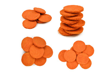 Fish burger isolated on white background.