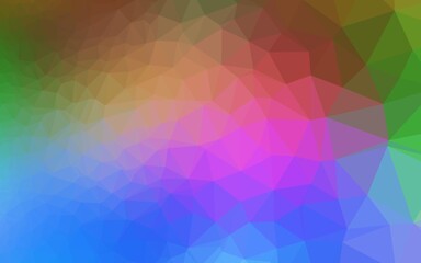 Light Multicolor, Rainbow vector abstract polygonal layout. Modern geometrical abstract illustration with gradient. Brand new style for your business design.