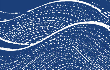 Grunge texture. Distress indigo rough trace. Exqui