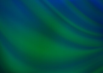 Obraz premium Dark Blue, Green vector glossy abstract template. Creative illustration in halftone style with gradient. Brand new design for your business.