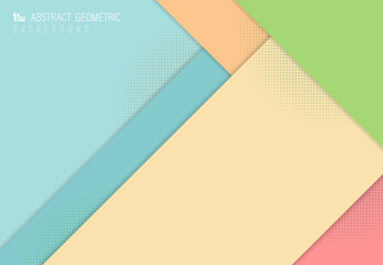 Abstract pastel overlap template cover background color design. vector eps10