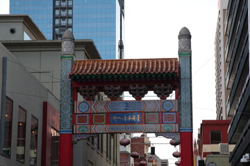 View of Chinatown gate in Melbourne, Australia