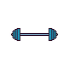 gym weight line and fill style icon vector design