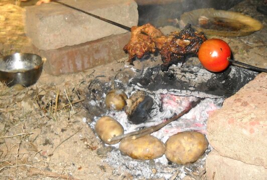 food making in camfire