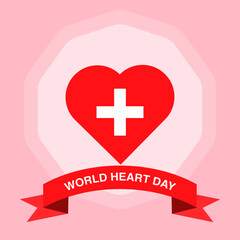 Happy world health day with heart.