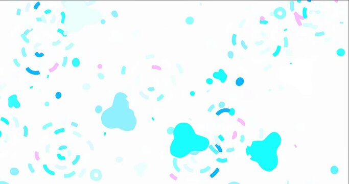 Colorful abstract animation with random shapes. High-quality clip in simple style with gradient shapes. Clip for your commercials. 4096 x 2160, 30 fps.
